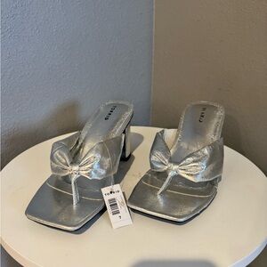 Torrid Silver Bow Heels